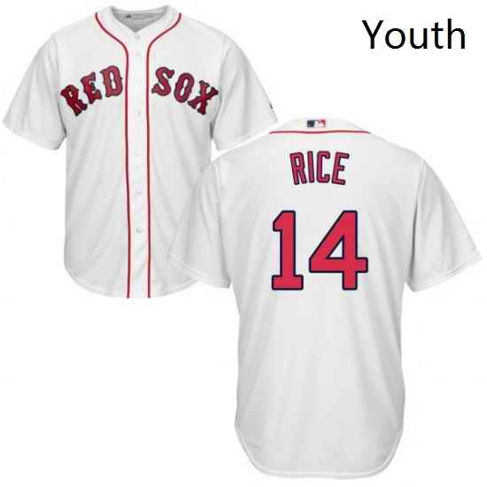 Youth Majestic Boston Red Sox 14 Jim Rice Replica White Home Cool Base MLB Jersey